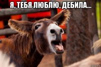 я, тебя люблю, дебила... 