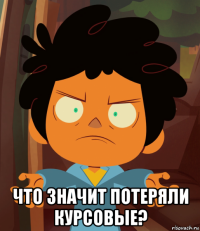  что значит потеряли курсовые?
