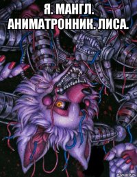 я. мангл. аниматронник. лиса. 