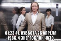  01:23:47, суббота 26 апреля 1986, 4 энергоблок чаэс