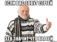 если вас зовут сергей это значит что вы гей