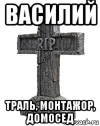 василий траль, монтажор, домосед