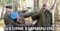  ты в схроне, в шаровары срал?