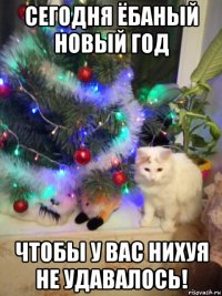 сегодня ёбаный новый год чтобы у вас нихуя не удавалось!