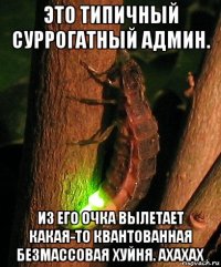 это типичный суррогатный админ. из его очка вылетает какая-то квантованная безмассовая хуйня. ахахах