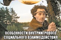  особенности внутриигрового социального взаимодействия