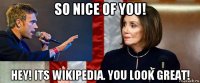 so nice of you! hey! its wikipedia. you look great!