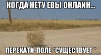 когда нету евы онлайн... перекати-поле *существует *