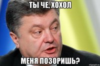 ты че, хохол меня позоришь?