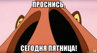 проснись, сегодня пятница!