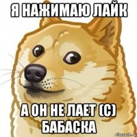 я нажимаю лайк а он не лает (с) бабаска