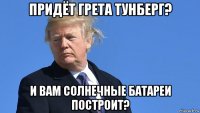 придёт грета тунберг? и вам солнечные батареи построит?