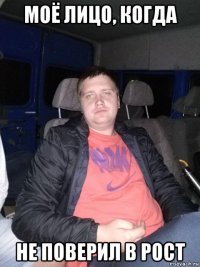 моё лицо, когда не поверил в рост