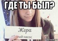 где ты был? 