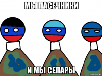 мы пасечники и мы сепары