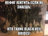 нефиг хейтить если не знаешь, кто такие black veil brides!
