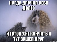 когда дрочил себя долго и готов уже кончить и тут зашел друг