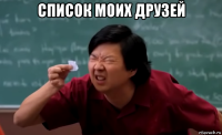 список моих друзей 