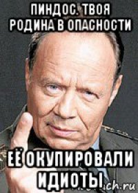 пиндос. твоя родина в опасности её окупировали идиоты