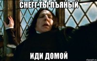 снегг ты пъяный иди домой