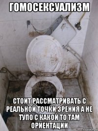 гомосексуализм стоит рассматривать с реальной точки зрения а не тупо с какой то там ориентации