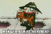  мой шеф, вам котик нужен?