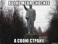 вы не меня сносите а свою страну
