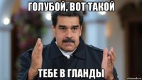 голубой, вот такой тебе в гланды