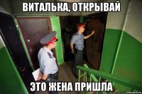 виталька, открывай это жена пришла