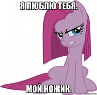 я люблю тебя. мой ножик.
