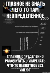главное не знать чего-то там неопределённое главное определённо рассчитать. кукарекать что-то невнятное все умеют