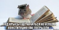  год крысы ещё начаться не успел, а конституцию уже погрызли ...