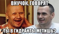 внучок, говорят ты в гидранты метишь?
