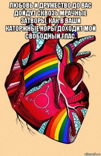 любовь и дружество до вас дойдут сквозь мрачные затворы, как в ваши каторжные норы доходит мой свободный глас. 