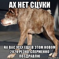 ах нет сцуки йа вас усех ещё в этом новом 2020 резко-сперменно поздравлю