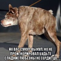  йа вас сунул-вынул, но не проигнорировал будьте сладкие любезны не сердитцо