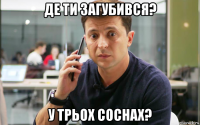 де ти загубився? у трьох соснах?