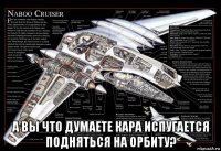 а вы что думаете кара испугается подняться на орбиту?