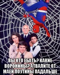  вы кто ебать? какие воронины? атвалите от маей поутины падальше