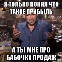 я только понял что такое прибыль а ты мне про бабочку продаж