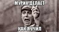 мурик делает как я учил