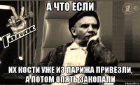 а что если их кости уже из парижа привезли, а потом опять закопали