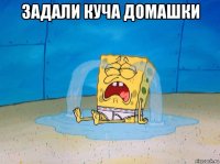 задали куча домашки 