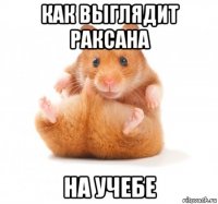 как выглядит раксана на учебе