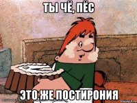 ты чё, пёс это же постирония