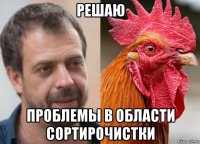 решаю проблемы в области сортирочистки