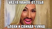 vasya ivanov, от тебя блохи и свиная чумка