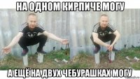 на одном кирпиче могу а ещё на двух чебурашках могу