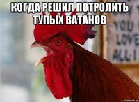 когда решил потролить тупых ватанов 
