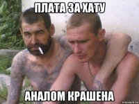 плата за хату аналом крашена